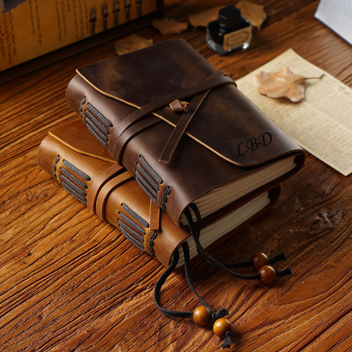 Personalized Leather World Travel Journal