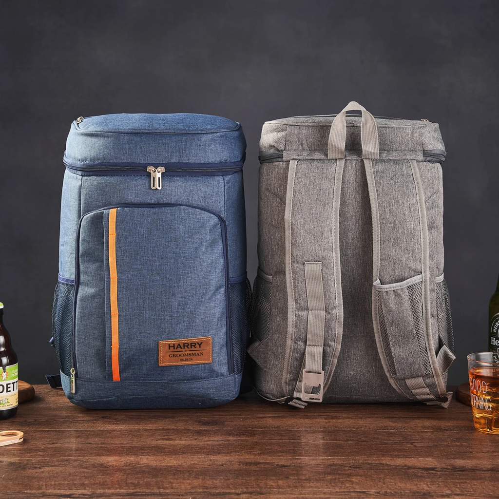 Cooler Backpack with Bottle Opener, Personalized Gift for Groomsmen, Insulated Cooler Bag, Custom Beer Cooler for Groomsmen