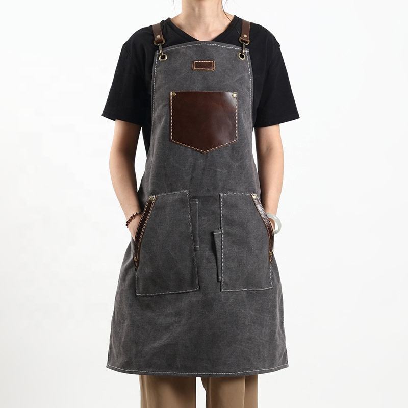 Personalized Canvas Apron for Men and Women, Apron for Cooking, Woodworking, Barbeque Apron