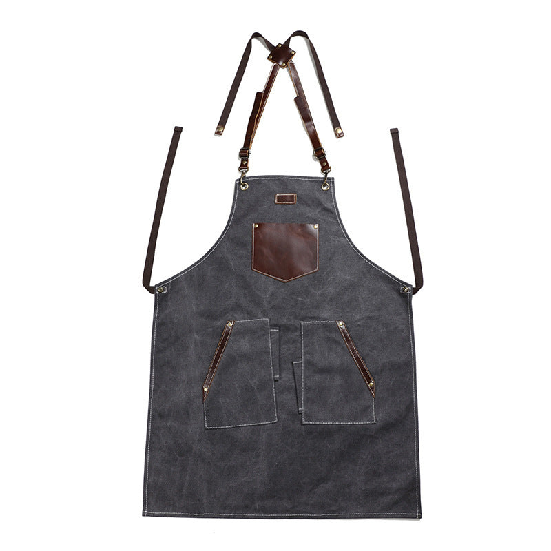 Personalized Canvas Apron for Men and Women, Apron for Cooking, Woodworking, Barbeque Apron