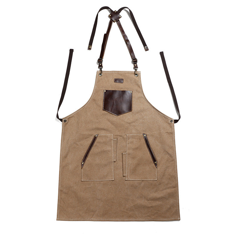 Personalized Canvas Apron for Men and Women, Apron for Cooking, Woodworking, Barbeque Apron