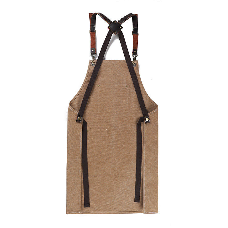 Personalized Canvas Apron for Men and Women, Apron for Cooking, Woodworking, Barbeque Apron