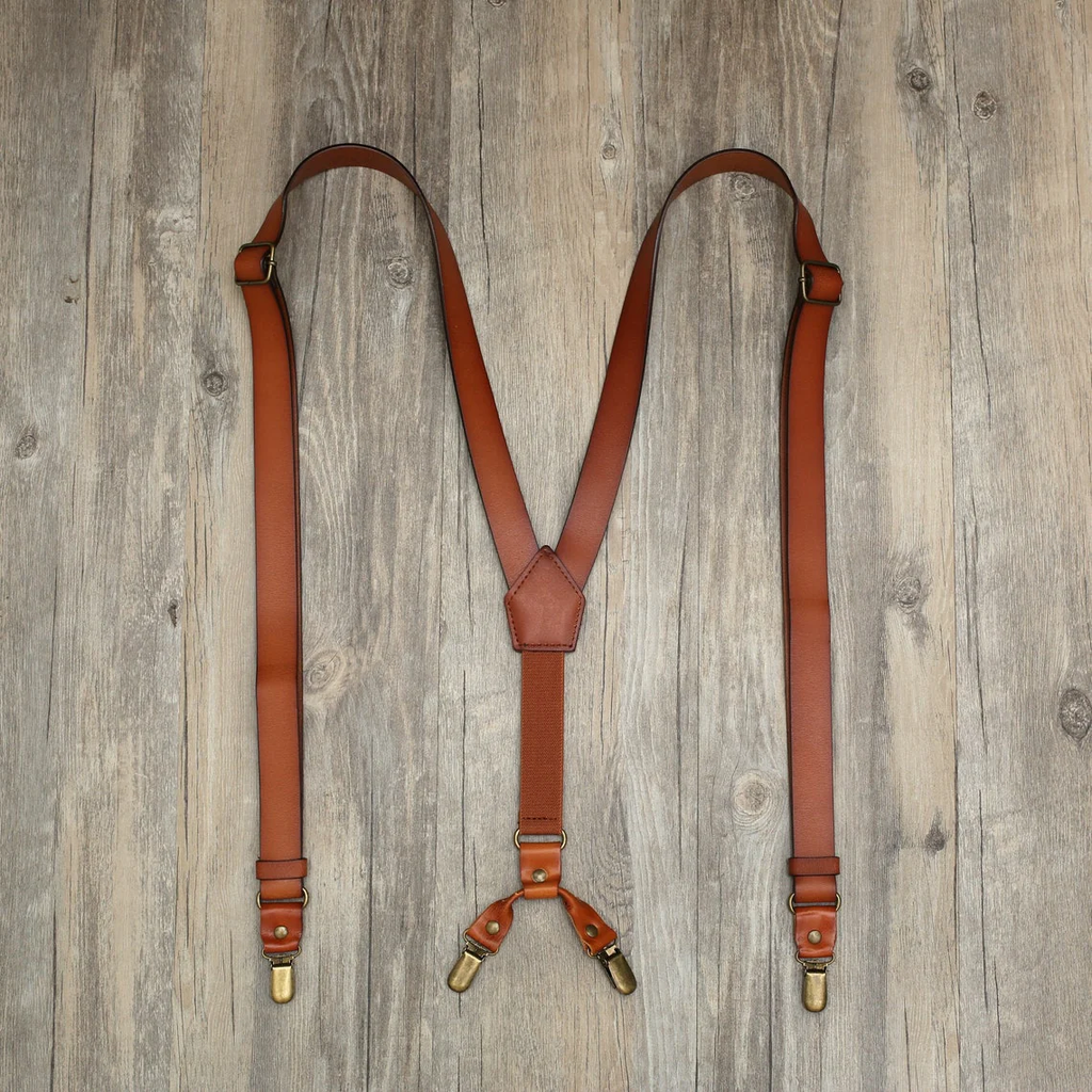 Personalized Groomsmen Leather Suspenders Wedding Suspenders Unique Mens Suspenders