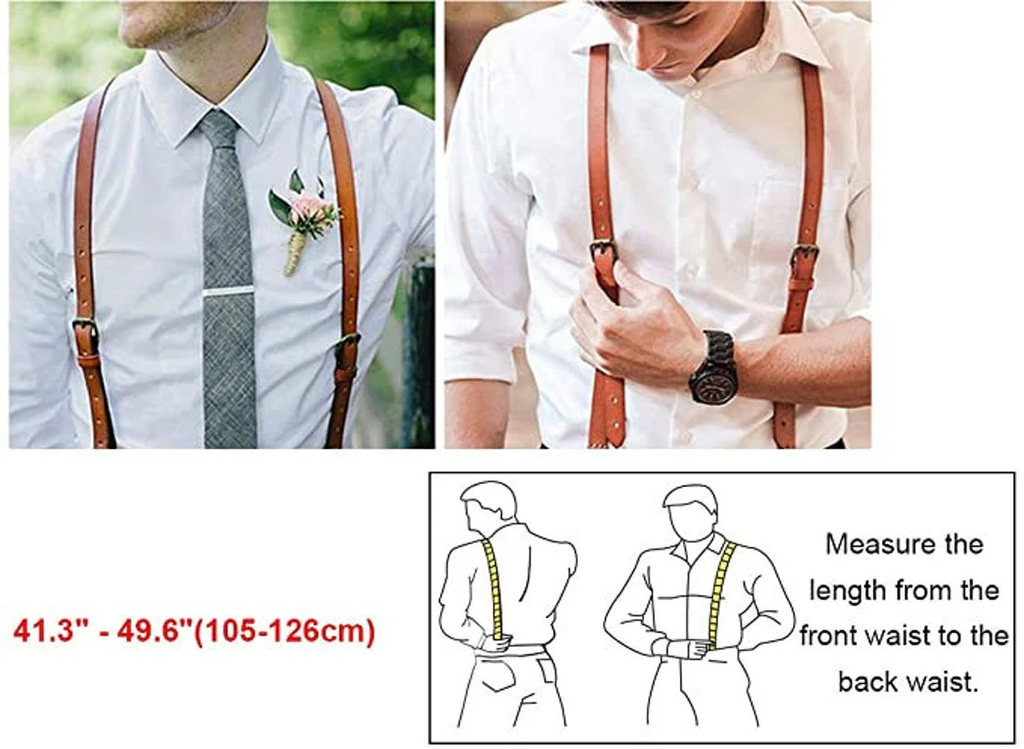 Personalized Groomsmen Leather Suspenders Wedding Suspenders Unique Mens Suspenders