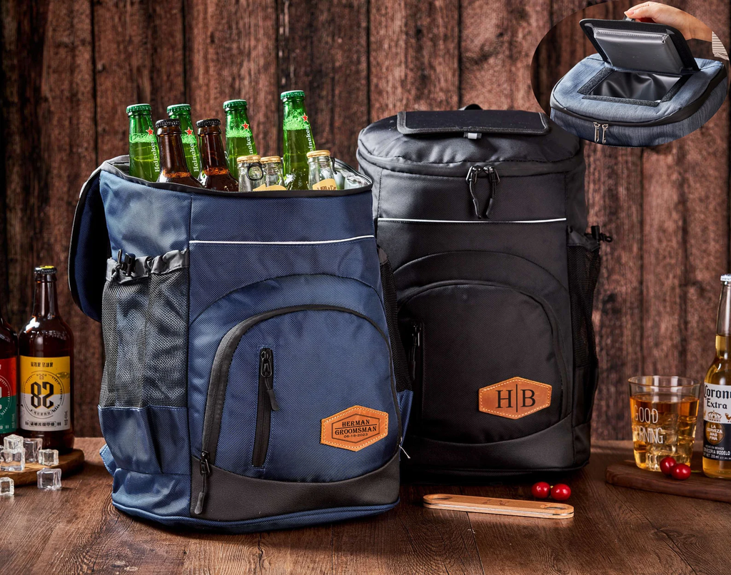 Top Open Cooler Backpack, Personalized Groomsmen Gifts, Easy To Take Beer Cooler, Lunch Cooler Backpack