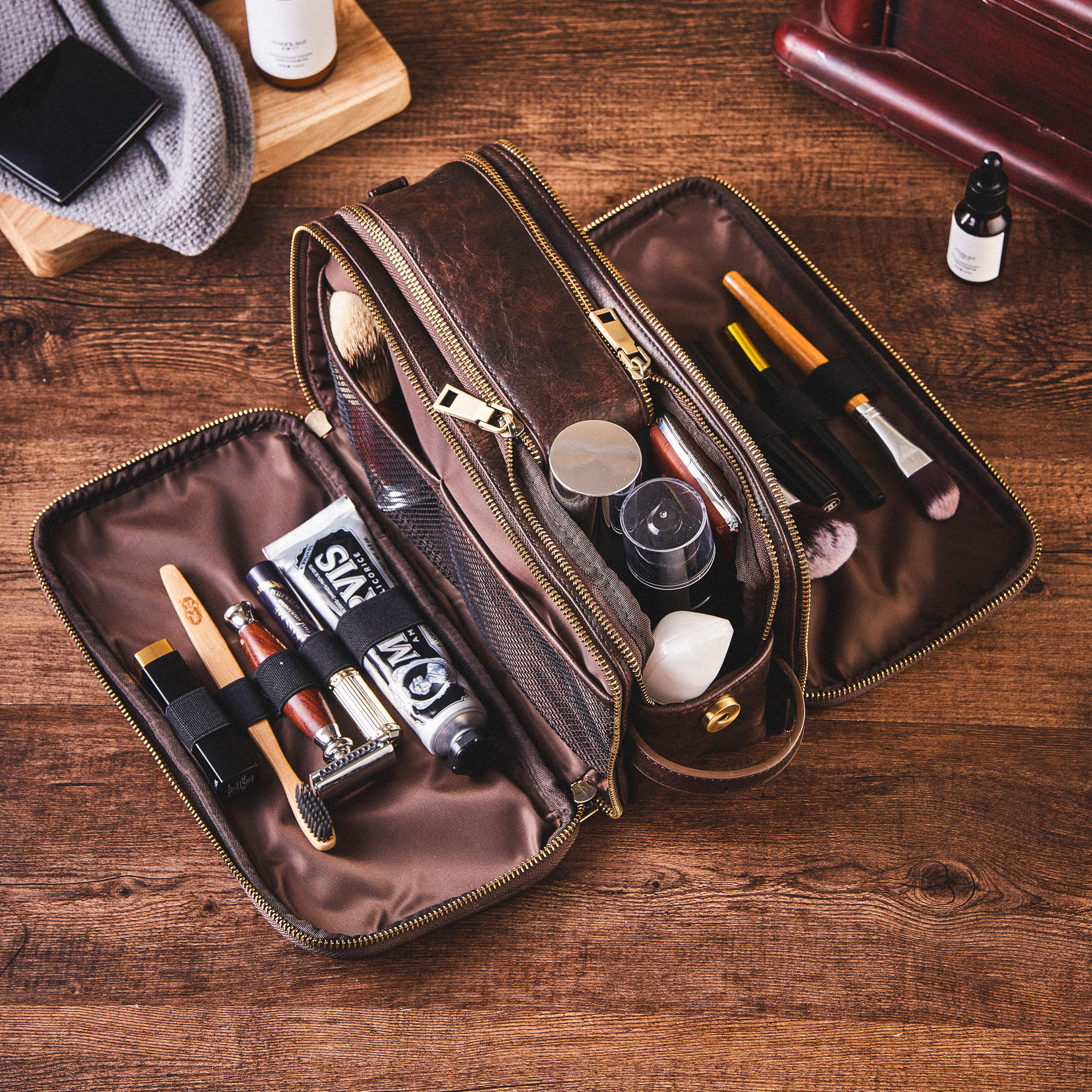 Groomsmen Gift Bag Personalized Toiletry Bag Travel Case Leather Dopp Kit  Bag