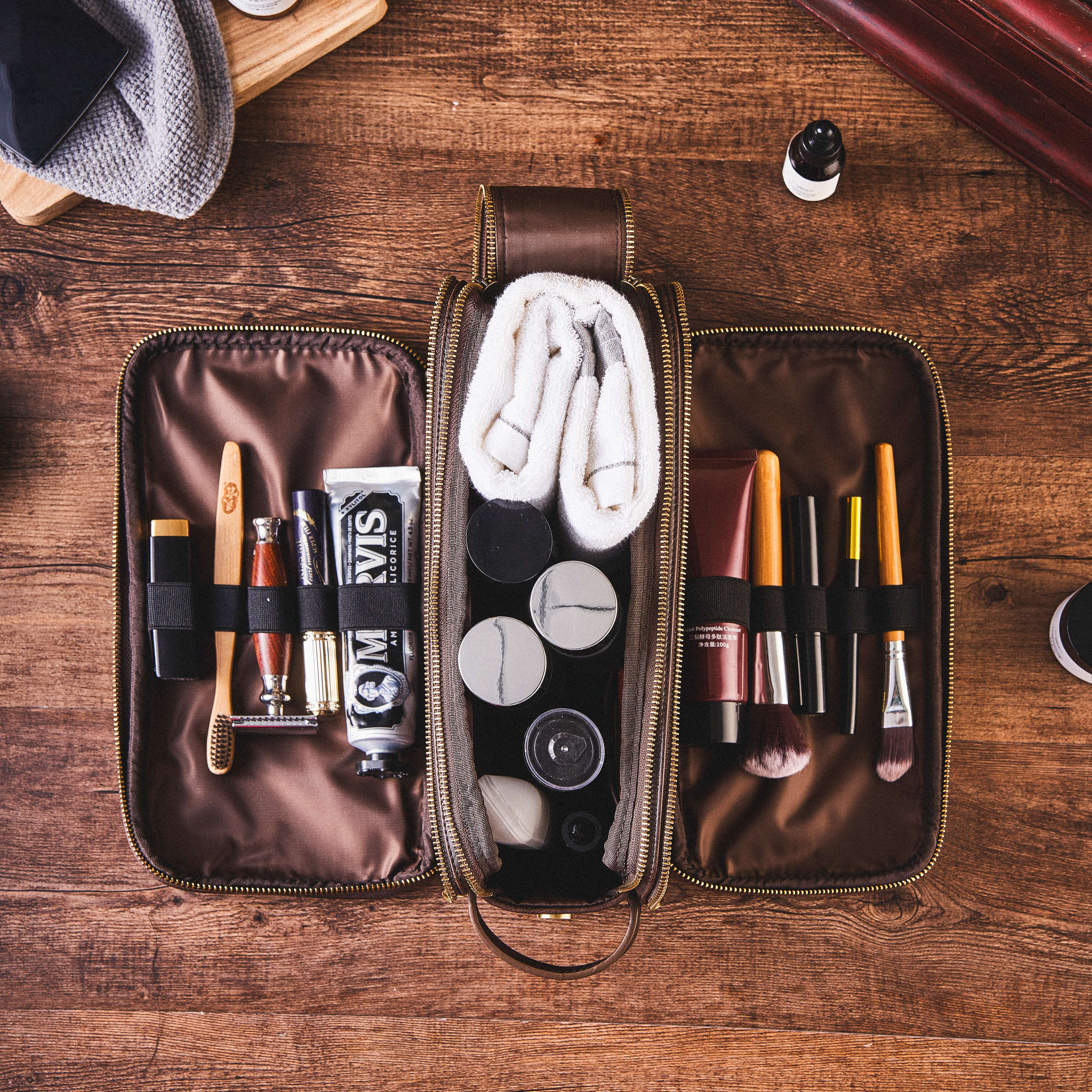 Personalized Leather Toiletry Bag Dopp Kit Groomsmen Gift Shaving Bag Wash  Bag Travel Bag Travel Gift for Men Women Makeup Bag Cosmetic Bag 