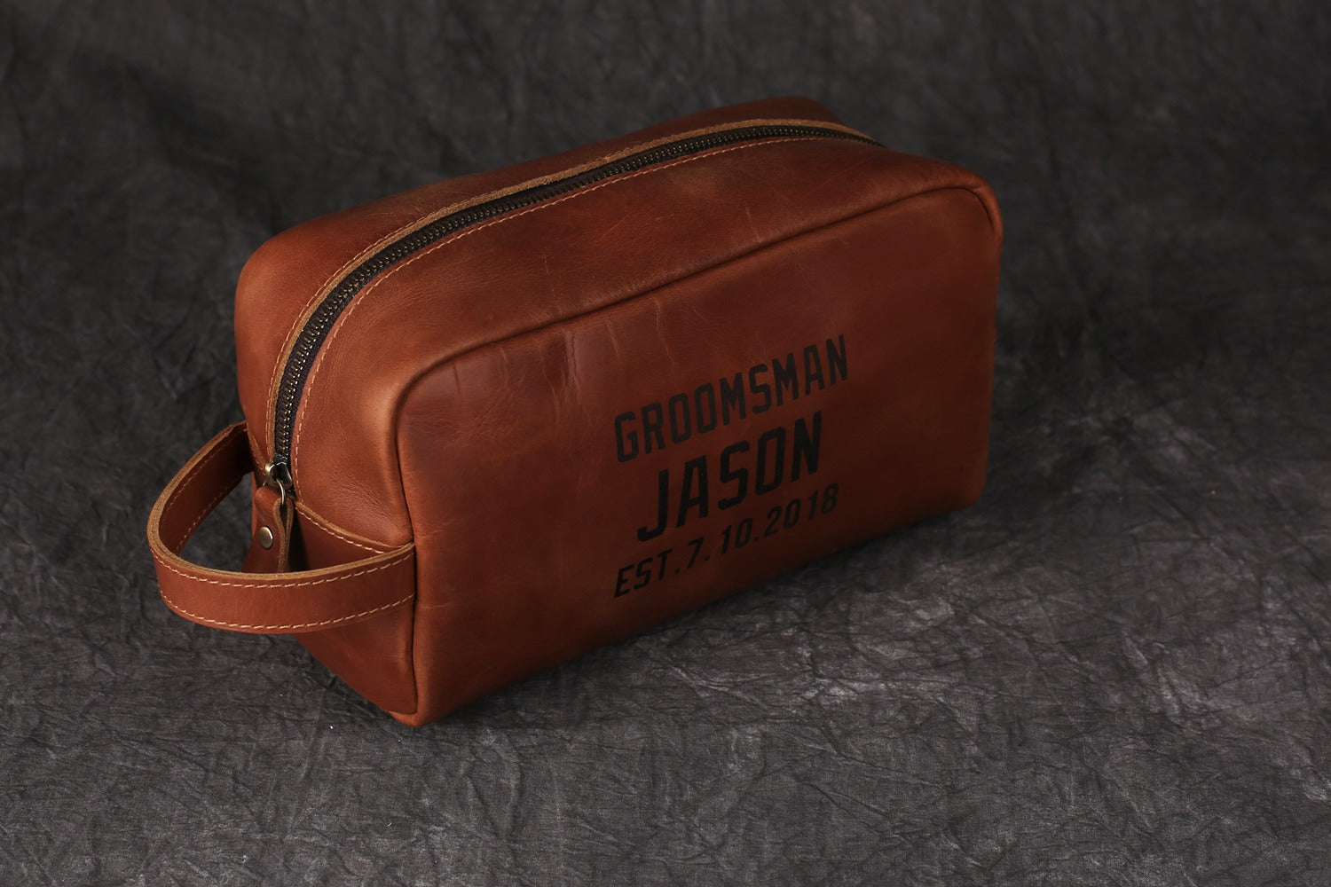 Personalized Groomsmen Gift, Men's Toiletry Bag, Vegan Leather Dopp Ki –  JackLeatherStudio