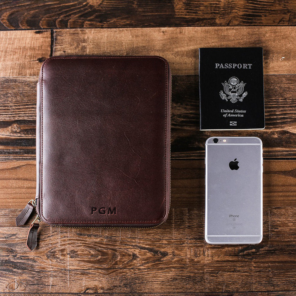 Personalized Passport Holder Custom Travel Wallet Monogrammed 