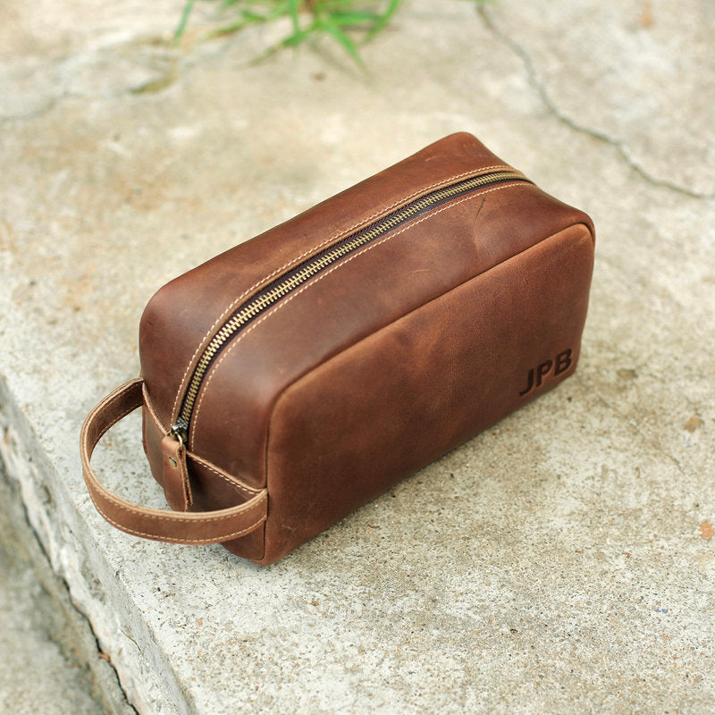 Mens Toiletry Bag - Leather Toiletry Bag